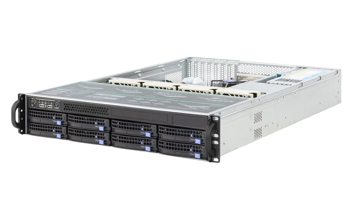 Shenzhen Junxiangcheng Technology Co., Shenzhen Junxiangcheng Technology Co., 2U 8-bay server chassis 12Gb/s SAS backplane E-ATX — product photo
