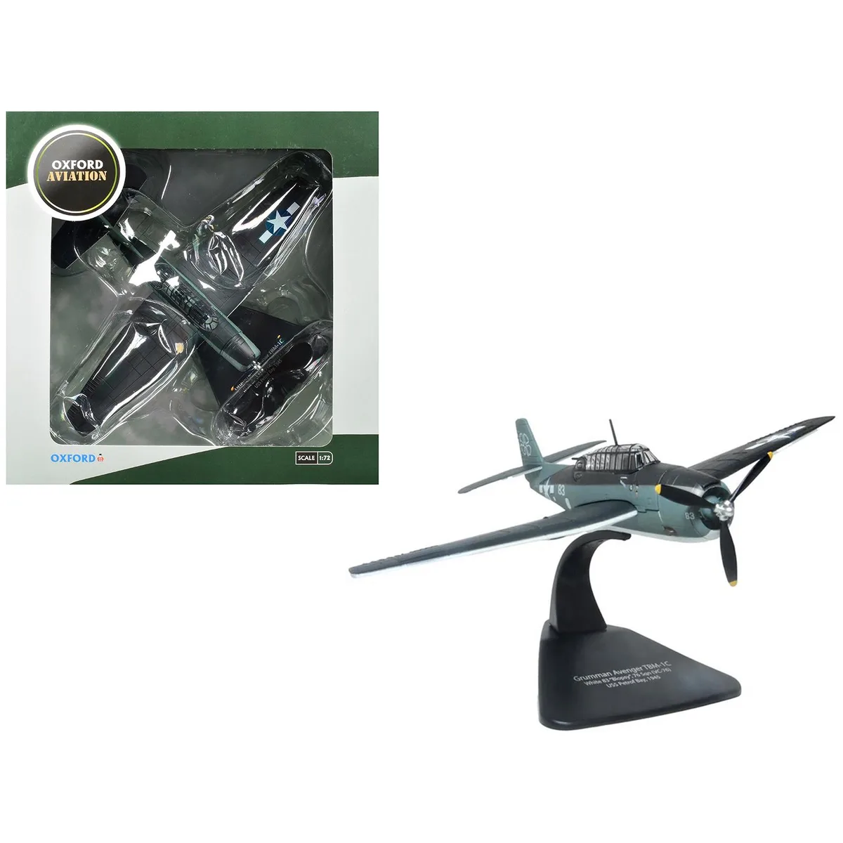 Oxford Diecast Oxford Diecast Grumman Avenger TBM-1C "Petrof Bay" 1/72 Diecast Model — product photo