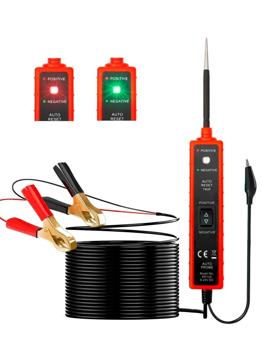 Power Circuit Probe Tester 6-24V DC 13.1ft Cable 7A Overload Protection — product photo