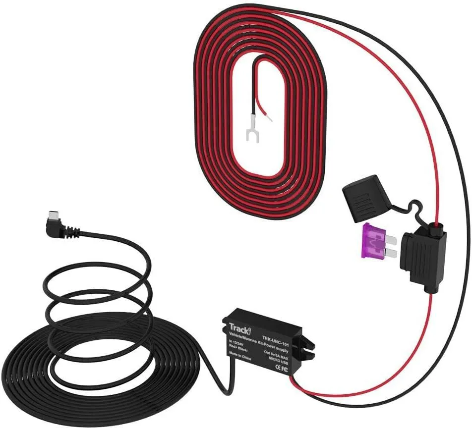 TRACKI TRACKI Micro USB Vehicle Car Marine Wiring Cable &amp; Power Stabilizer Kit 8V-35V — product photo