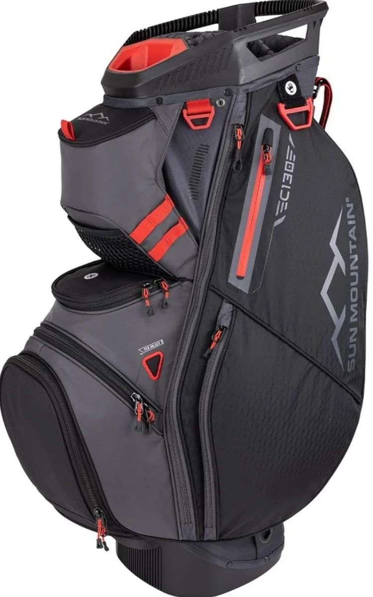 Sun Company Sun Company C-130 Cart (2025) golf bag Steel/Black/Red — product photo