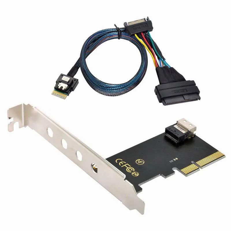 Shenzhen Shenzhong TECH. CO. LTD. Shenzhen Shenzhong TECH. CO. LTD. PCI-E 3.0 4.0 SFF-8654 SAS Card Adapter U.2 U2 SFF-8639 NVME cable — product photo