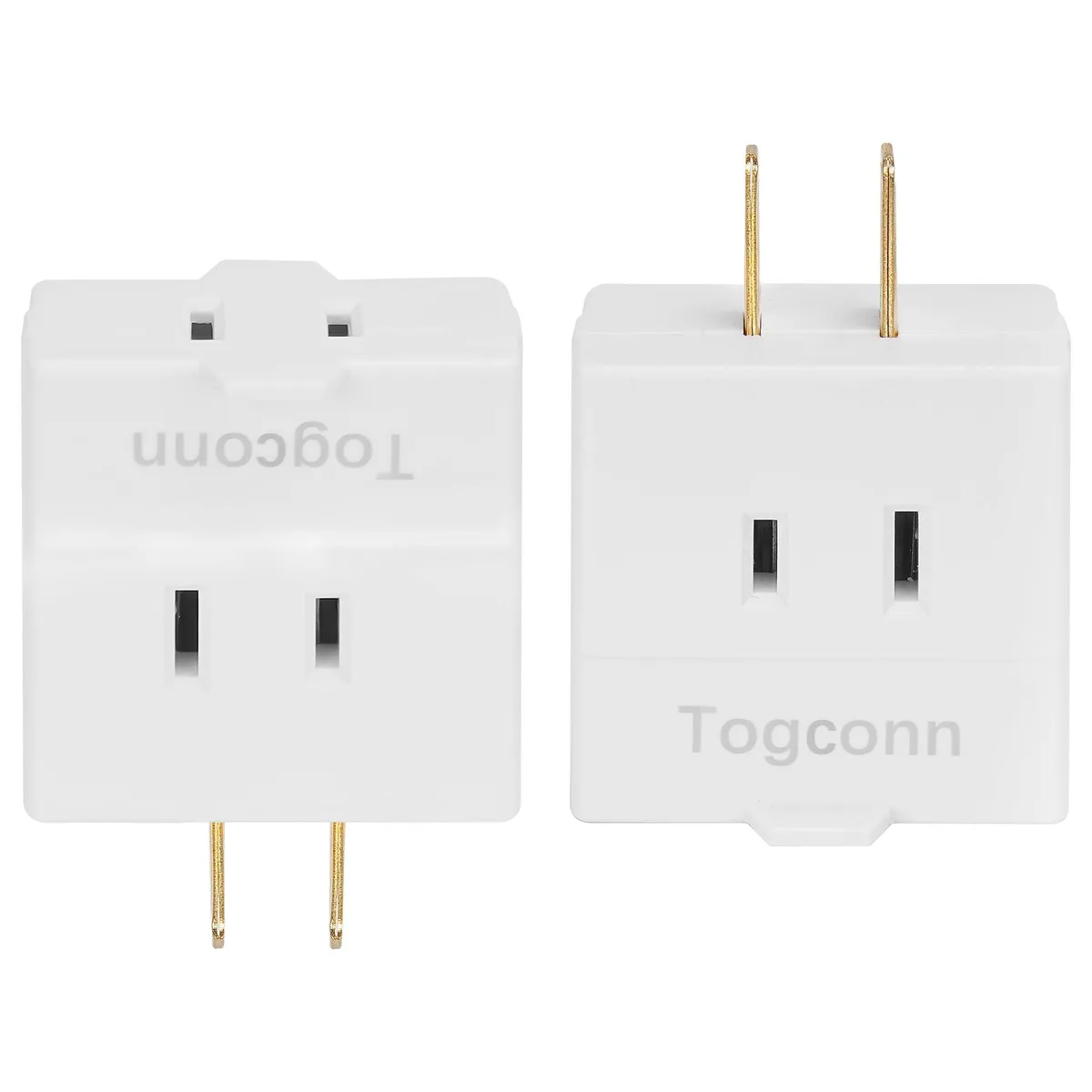  Cable Matters 2-Prong 3-Outlet Polarized Wall Extender 2-Pack White — product photo