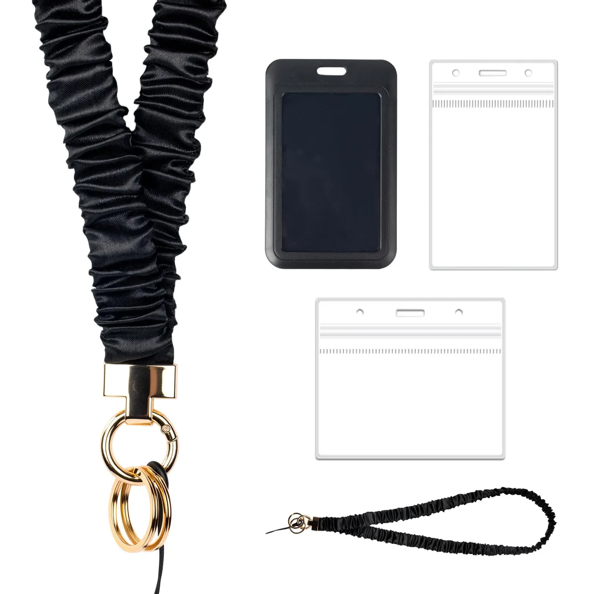  Qoroos AT-HSFDGS Scrunchie Lanyard 18-33.8" 46-86cm Black — product photo
