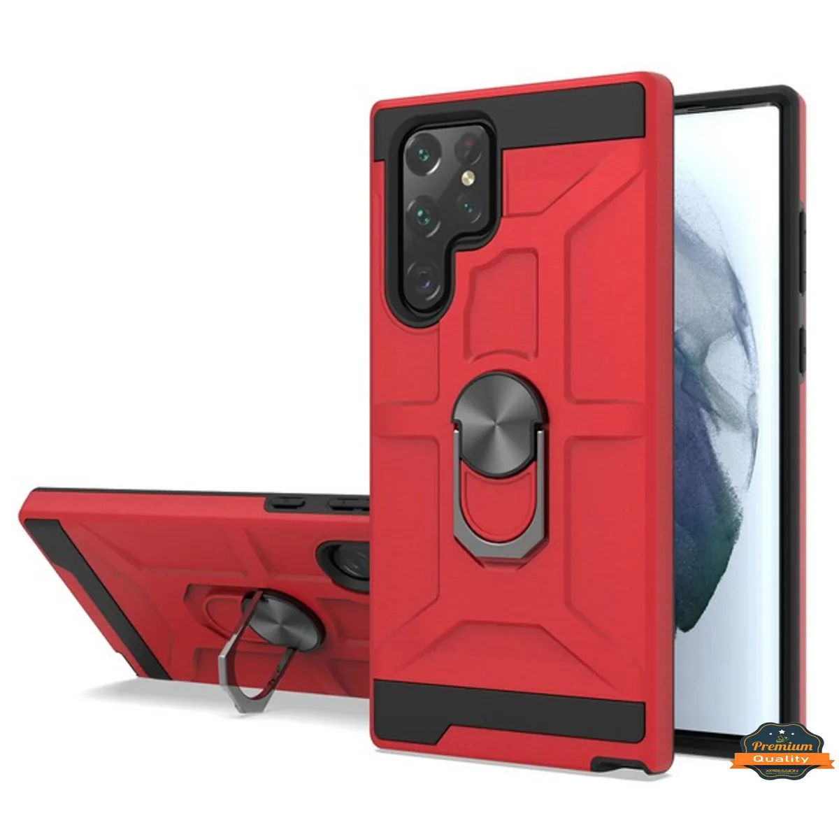 EXPRESSION EXPRESSION Case for Samsung Galaxy A32 5G Red 360° Ring Stand — product photo