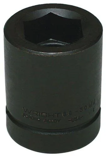 Black 47mm 1-inch drive 6-point impact socket