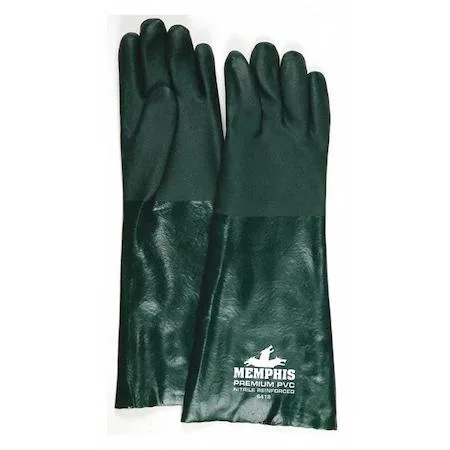 MCR Safety MCR Safety 6418 Chemical Resistant Gloves PVC 18 in L Green personal protective equipment — product photo