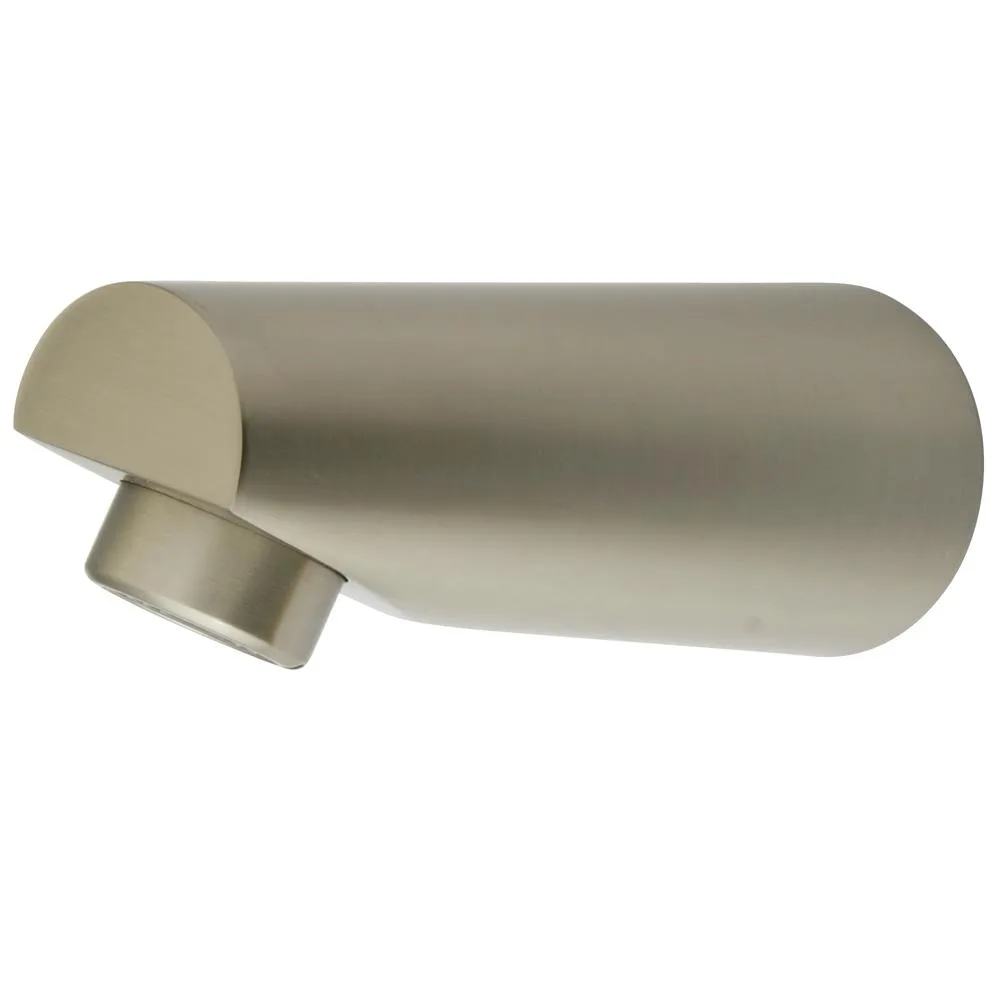 Satin nickel bath spout, curved form, model 2281