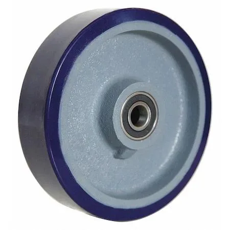 Eight-inch polyurethane caster wheel with iron core and precision ball bearing