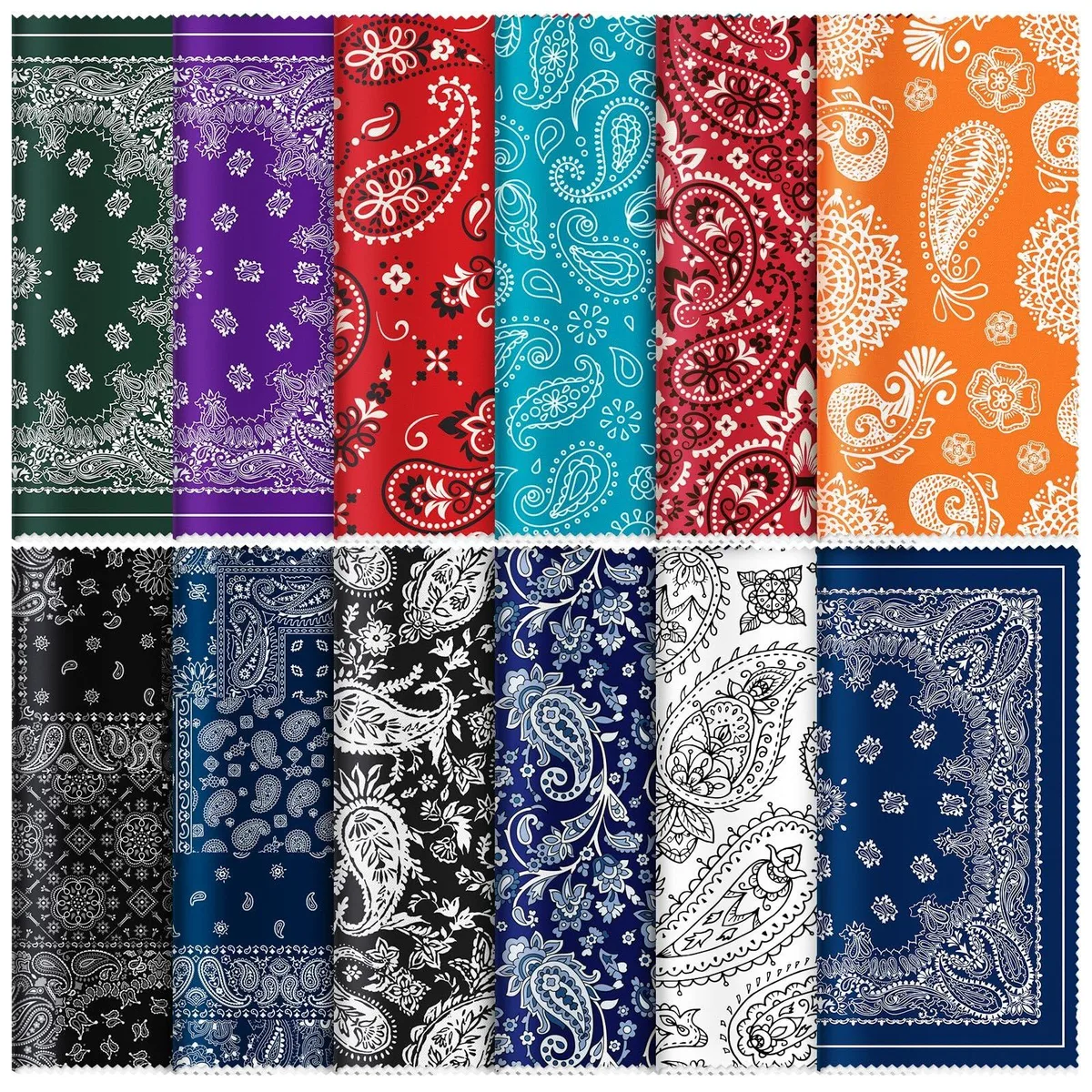  24 Pcs 6 x 6 Inch Mandala Glass Cleaning Cloths — product photo