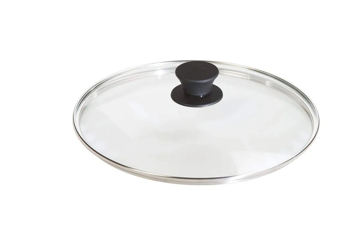 Clear tempered glass lid 10.25 inches with silicone knob