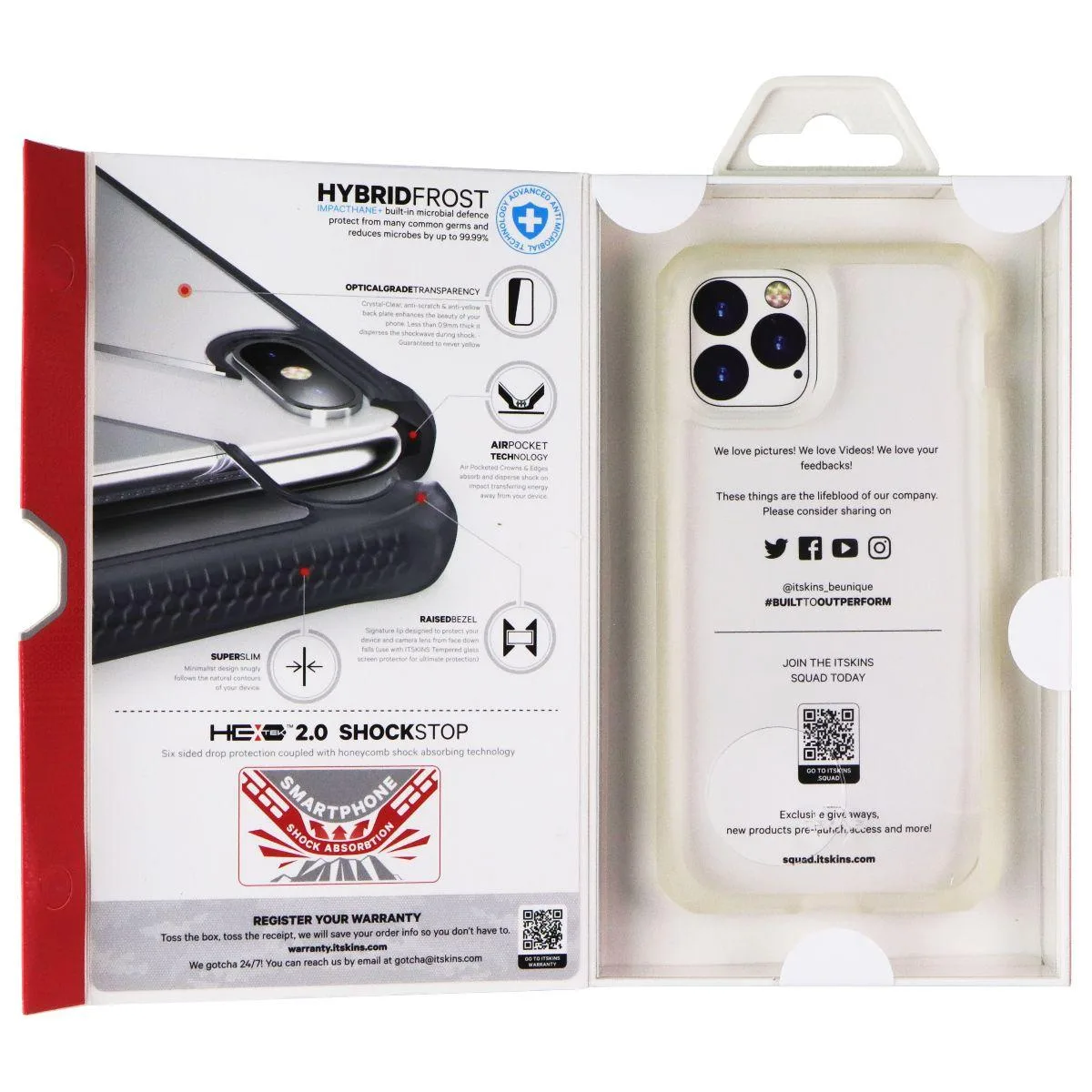 ITSKINS ITSKINS Hybrid Frost Hardshell Case for iPhone 11 Pro Transparent — product photo