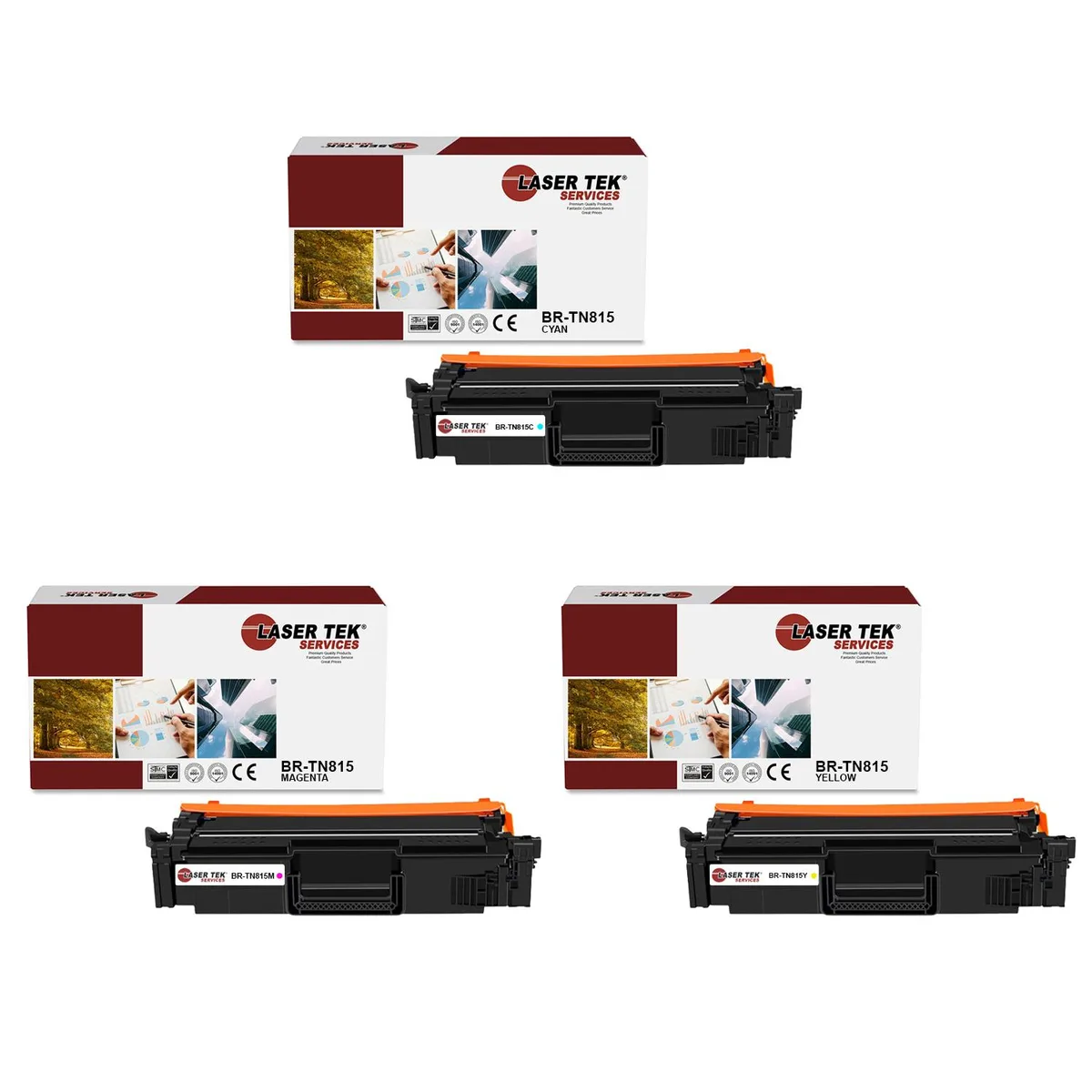 Laser Tek Services Laser Tek Services TN-815 Compatible Toner Cartridge 3 Pack 12000 Pages — product photo