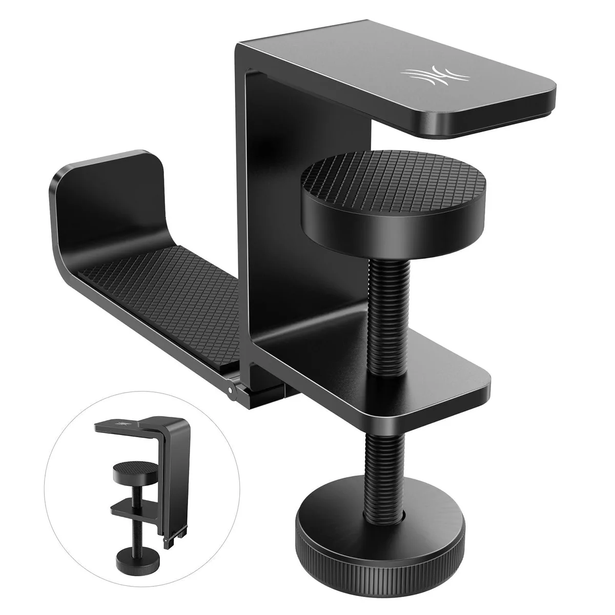 Fender MTL99 Foldable Metal Headphone Stand Clamp-on Black 72g — product photo