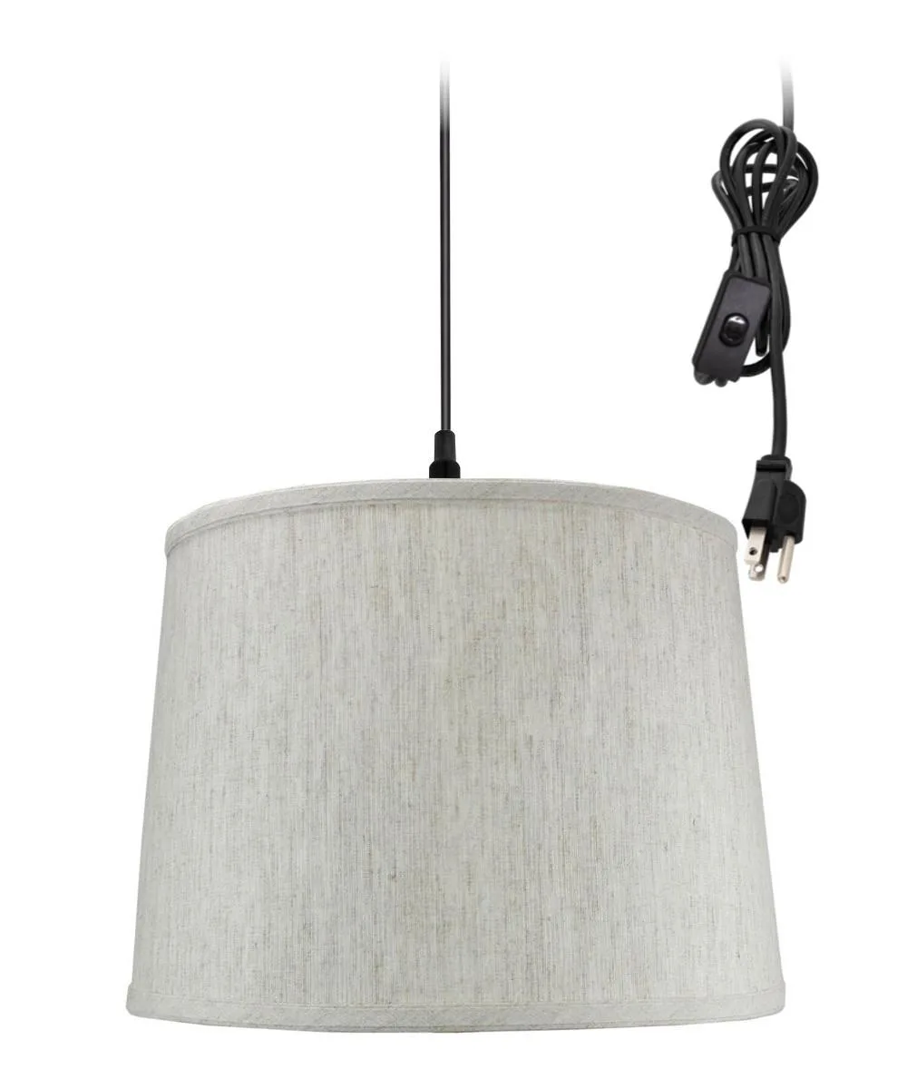 Home Concept Home Concept Textured Oatmeal 1 Light Swag Plug-In Pendant 12x14x10 — product photo