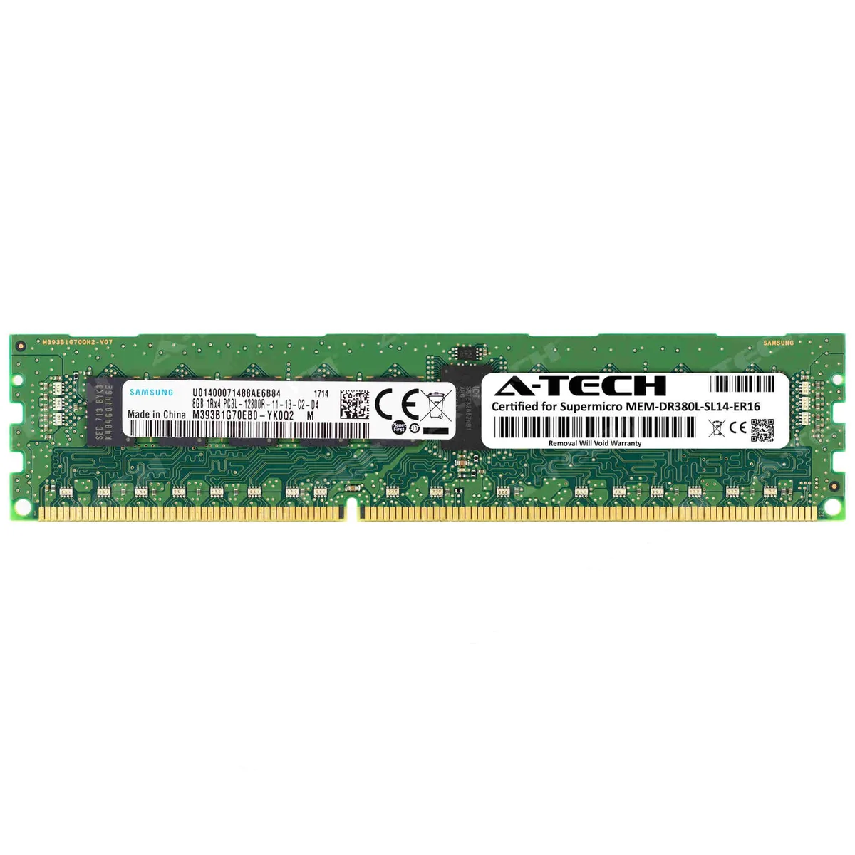 A-Tech A-Tech Supermicro Certified MEM-DR380L-SL14-ER16 8GB DDR3L 1600MHz ECC RDIMM Server RAM — product photo