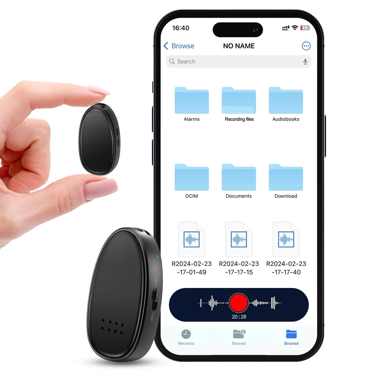 MDalong Black-Z21-128 128GB 3072kbps Voice Recorder — product photo