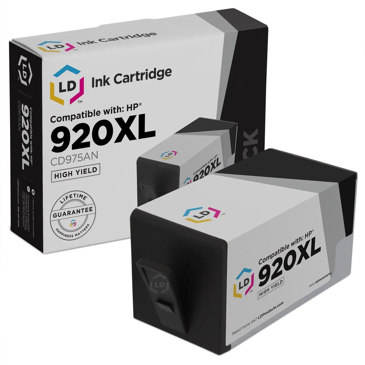 LD Products LD Products Remanufactured HP 920XL CD975AN Black Ink Cartridge 1200 Pages — product photo