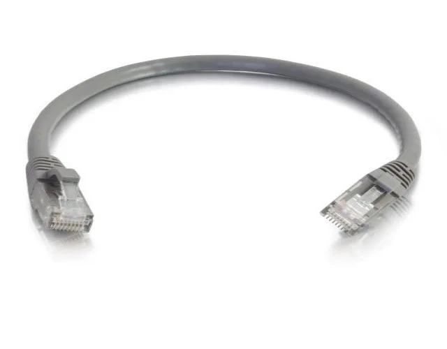 Gray Cat5e snagless patch cable with RJ45 connectors, 6ft length