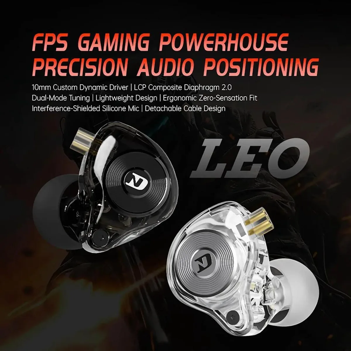SMUGDESK SMUGDESK ND Leo IEM 10mm Dual-Mode In-Ear Monitor Headphones — product photo