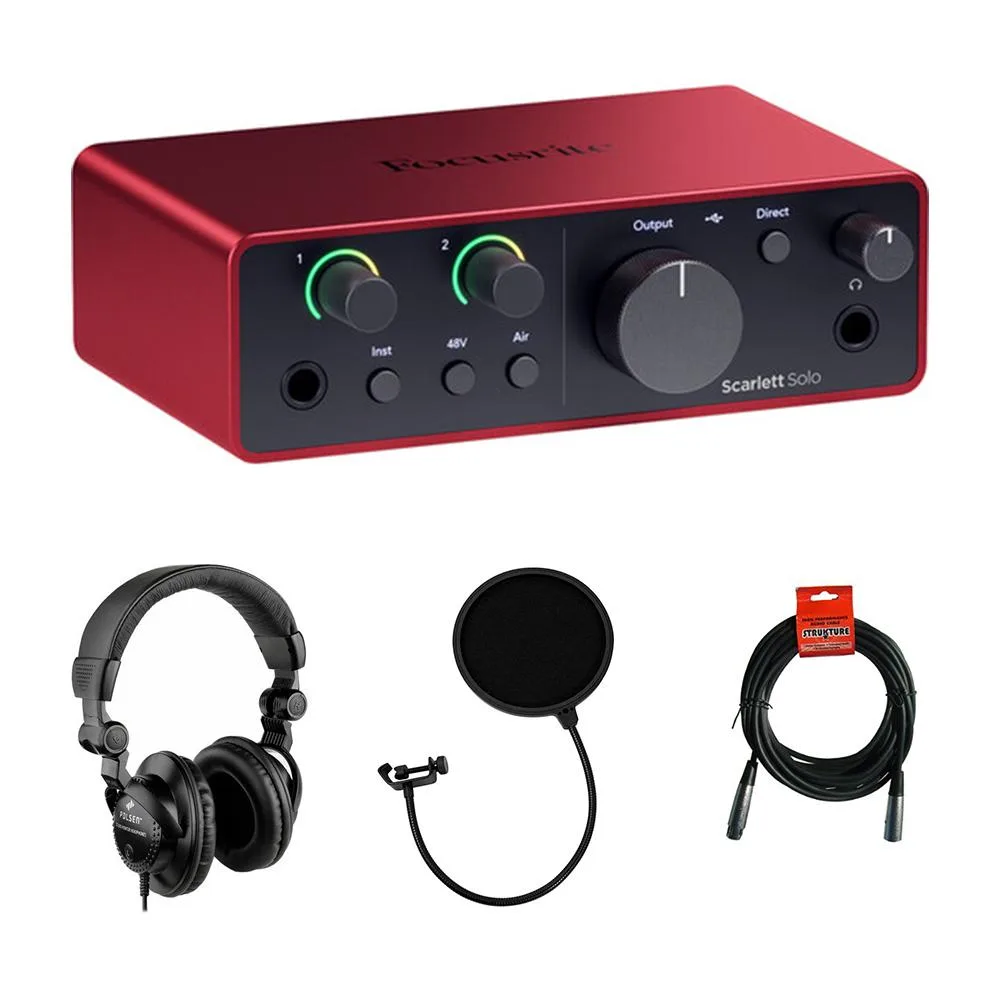 Kellards Kellards MIDI Focusrite Scarlett Solo 4th Gen Bundle Polsen HPC-A30 — product photo