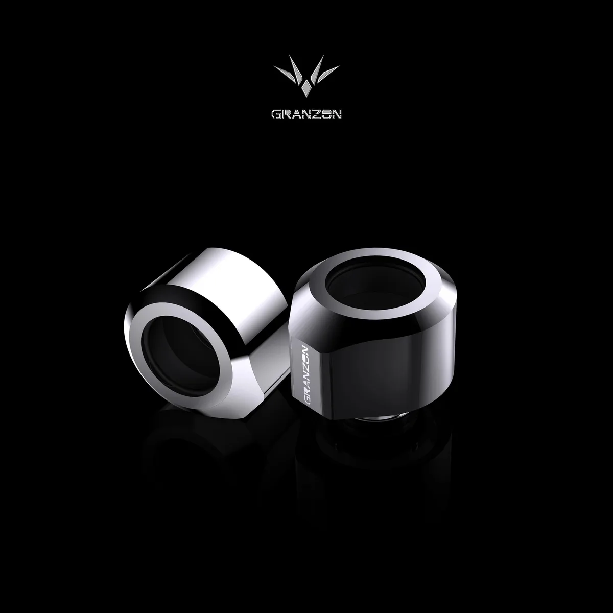 FormulaMod FormulaMod GD-FT14 G1/4" Rotary Fitting 4-Pack Black/Silver — product photo