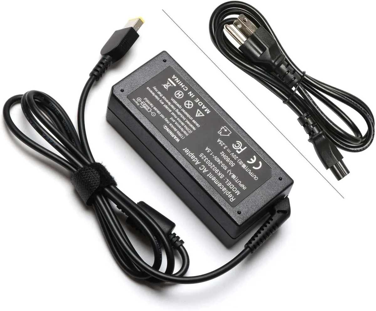 myVolts myVolts 65W AC Adapter Rectangle USB Tip for Lenovo ThinkPad IdeaPad Yoga Flex — product photo