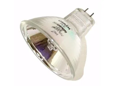MR16 halogen projector bulb with clear glass and GY5.3 two-pin base