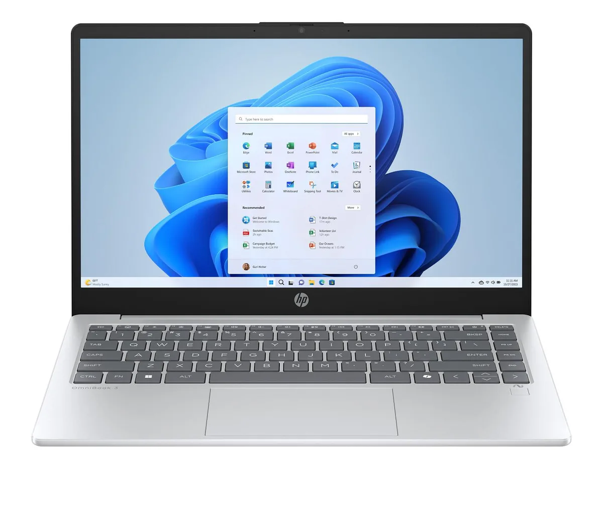 HP HP OmniBook 3 laptop AMD Ryzen AI 7 350 16 GB 512 GB 14" FHD — product photo