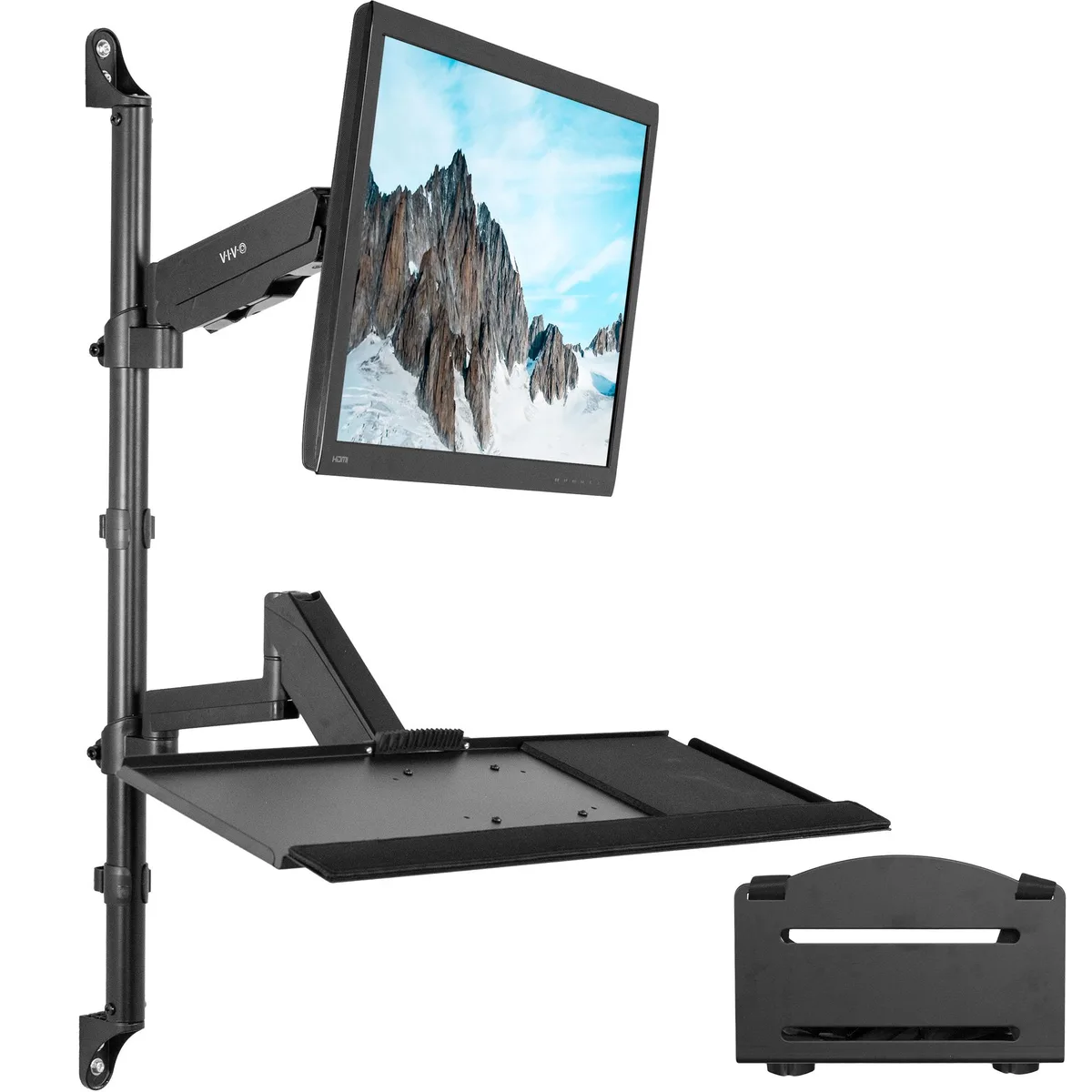 VIVO VIVO Sit-Stand Pneumatic Wall Mount 17-32" 17.6 lbs — product photo