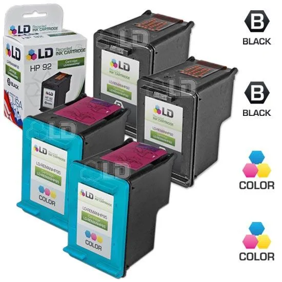 LD Products LD Products HP 92 &amp; 95 Ink Cartridges 2 Black 2 Color — product photo