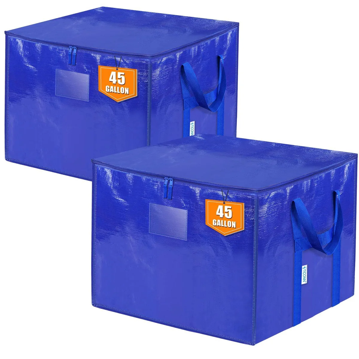  Samsill Heavy-Duty Moving Bags 2 Pack 45 Gallon 24.02 x 24.02 x 18.11 in Black — product photo