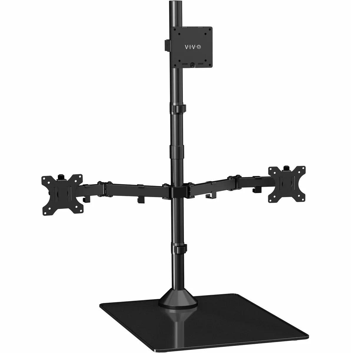VIVO VIVO Triple Monitor Stand 49" Ultrawide + 2×27" Glass Base — product photo