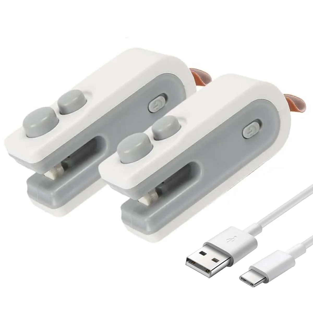  FoodSaver Mini Bag Sealer 2-in-1 with Cutter &amp; Magnet, White (2-pack) — product photo