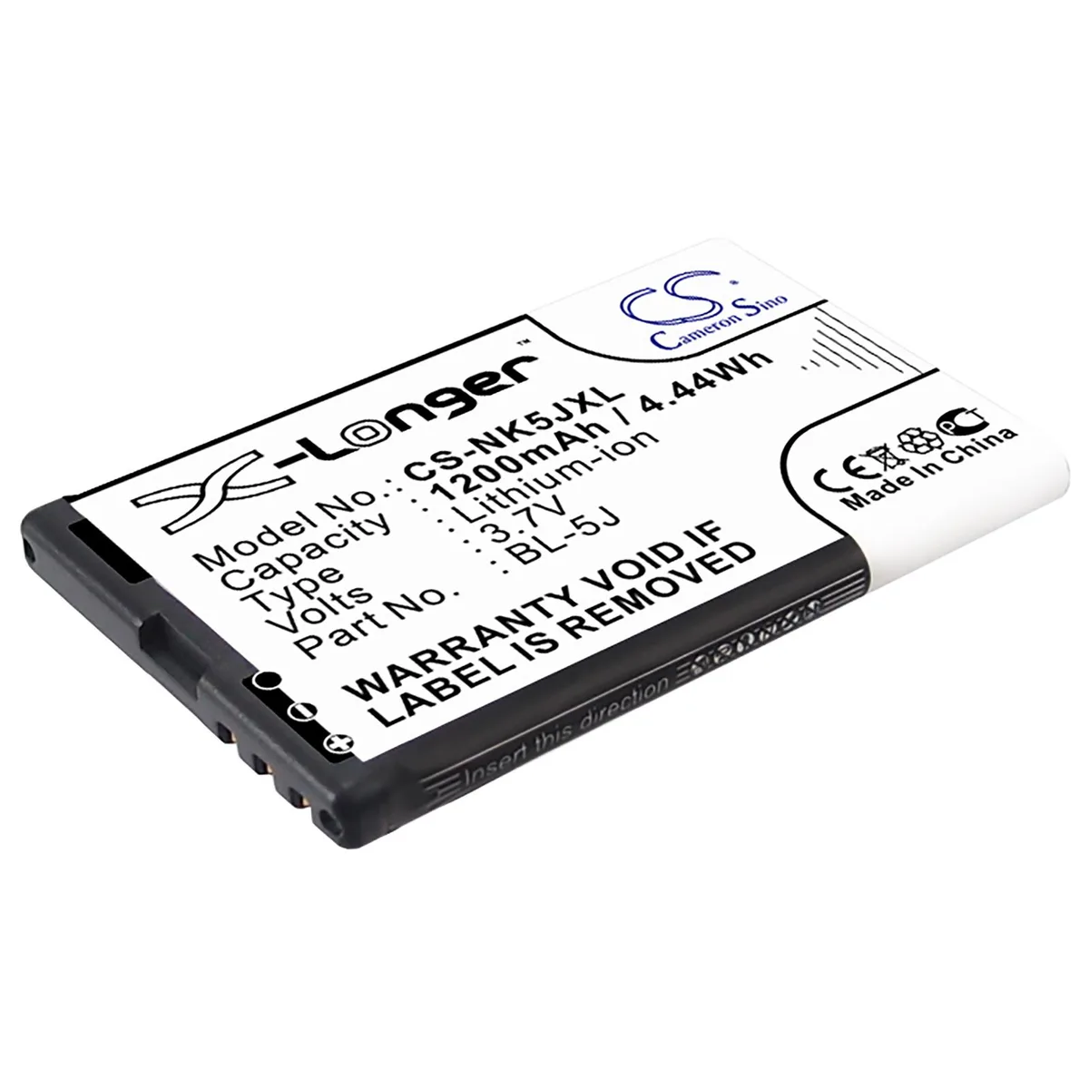 Cameron &amp; Co Cameron &amp; Co DS-CS-NK5JXL cell phone battery 1200mAh 3.7V — product photo