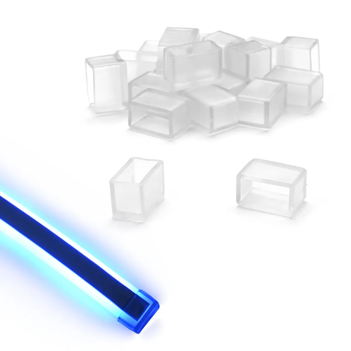 Yescom USA, Inc. Yescom USA, Inc. 11DSL003-ECAP-08 flush mount end caps 20-pack 15.5x7.5x10mm — product photo