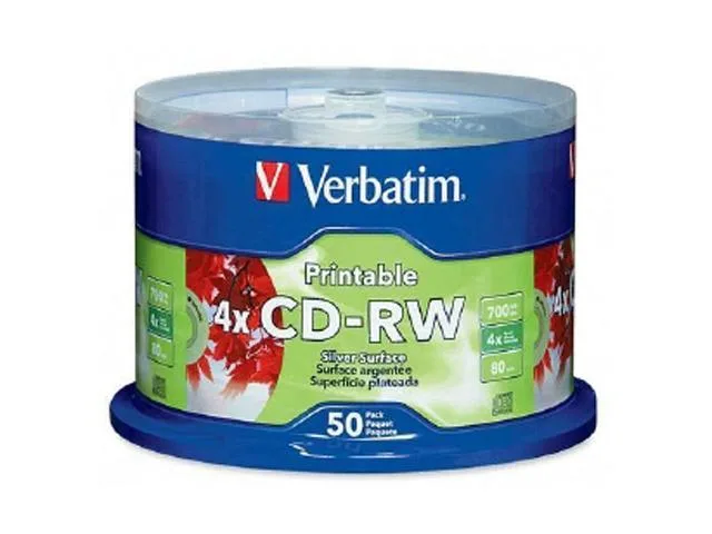 VERBATIM VERBATIM 95159 DataLifePlus 700MB 2X-4X CD-RW 50-pack blu-ray media — fotografie produktu