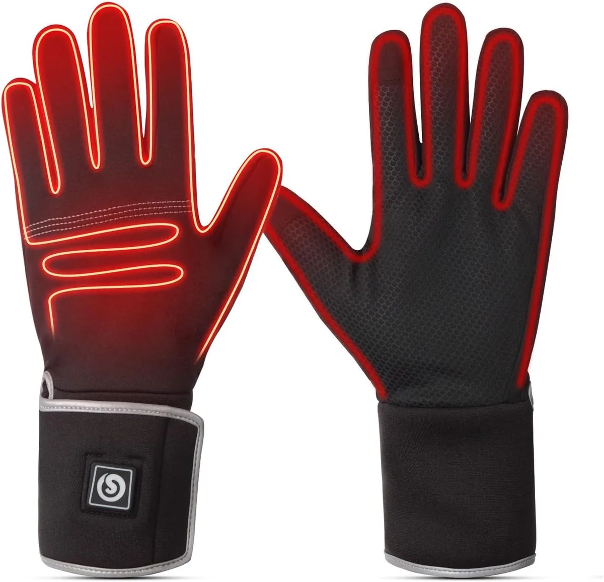 QGeeM QGeeM SAVIOR HEAT Heated Liners Gloves XL/2XL Black 2200mAh — product photo