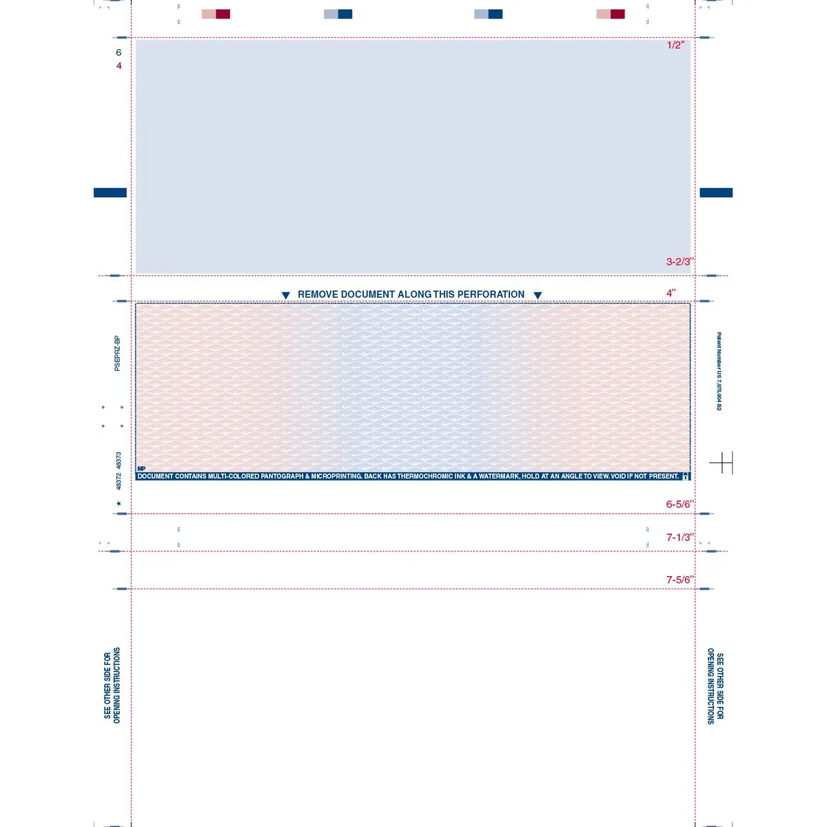 InfoSeal InfoSeal Z Fold Check Prismatic Blue &amp; Red 11 2000 — product photo
