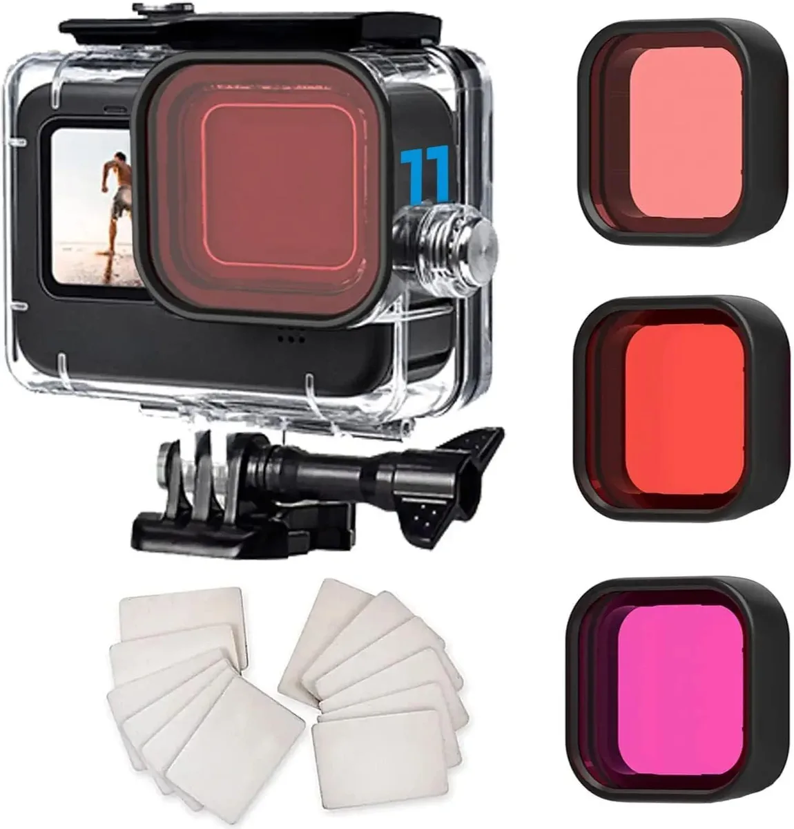 BONAEVER BONAEVER Waterproof Housing for GoPro Hero 9/10/11/12 Black 60m with Filters — product photo
