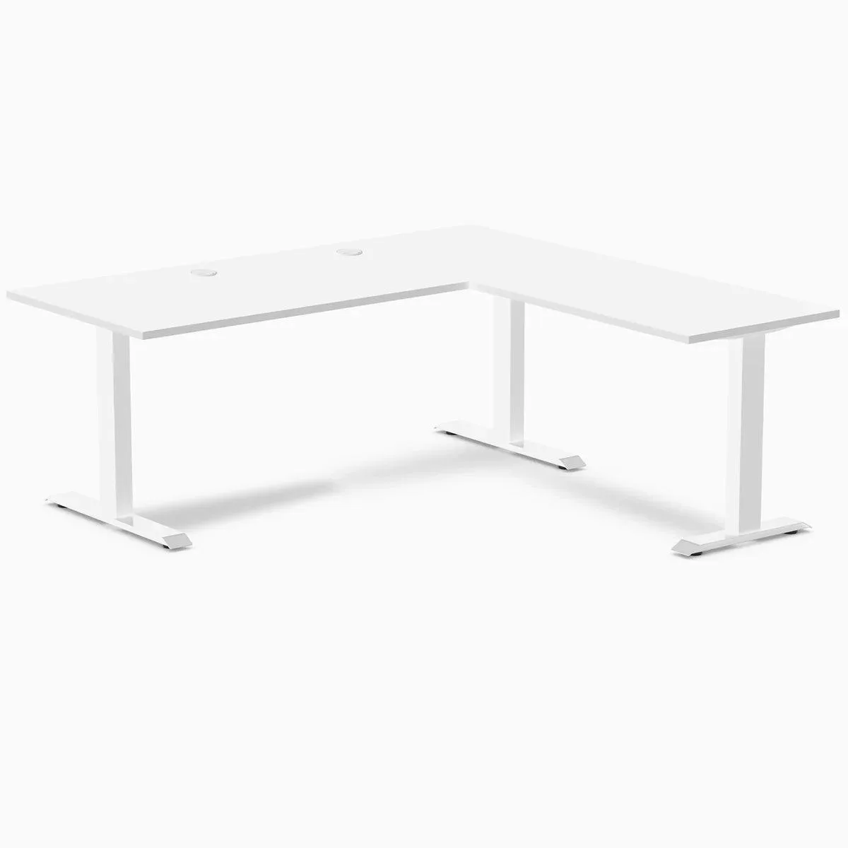Desky Desky Zero Laminate L-Shape Office Desk White 70.9 x 29.5 in — product photo