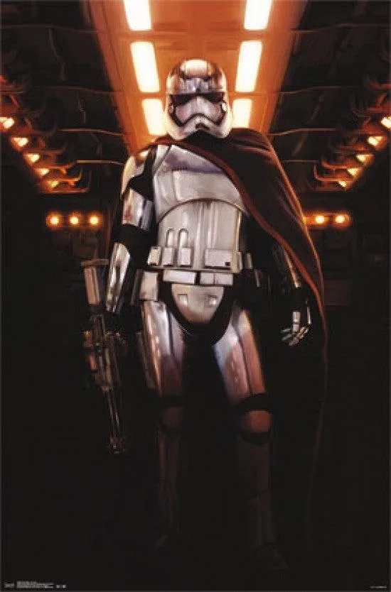 Glossy chrome Star Wars poster print 22 x 34 inches