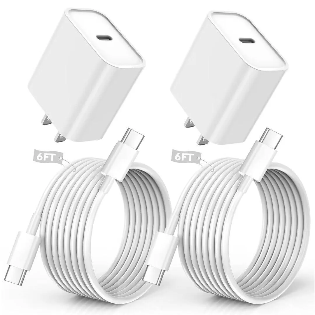 Elestur Elestur 20W USB-C Charger 2-Pack with 6ft 60W Cable — product photo