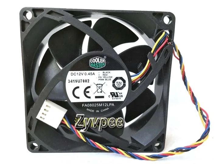 Zyvpee Zyvpee FA08025M12LPA 80*25mm 4 Pin PWM case fan — product photo