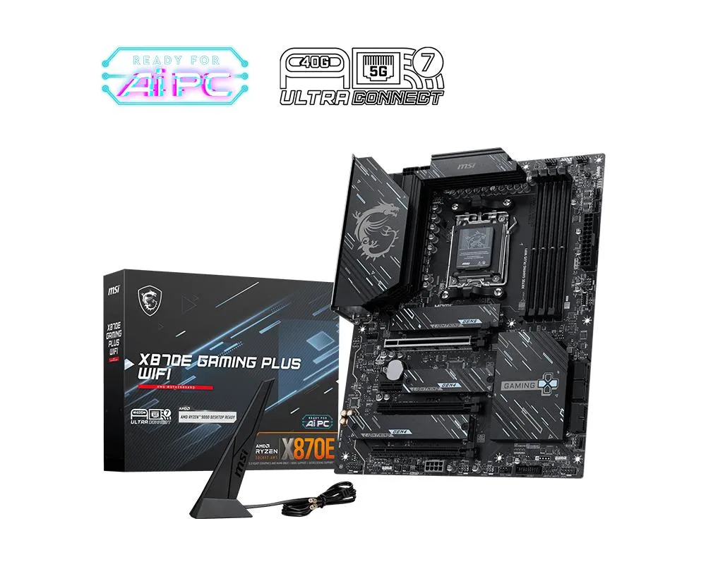 MSI MSI MAG X870E GAMING PLUS WIFI AMD motherboard — product photo