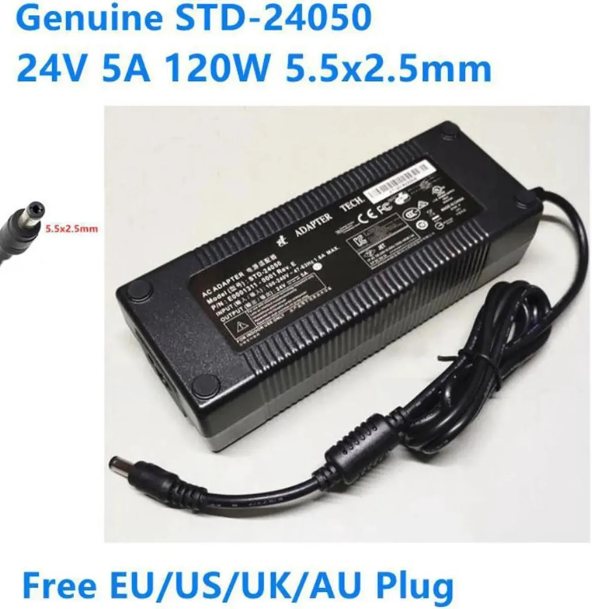 Vszerda Vszerda STD-24050 24V 5A 120W 5.5x2.5mm power adapter — product photo