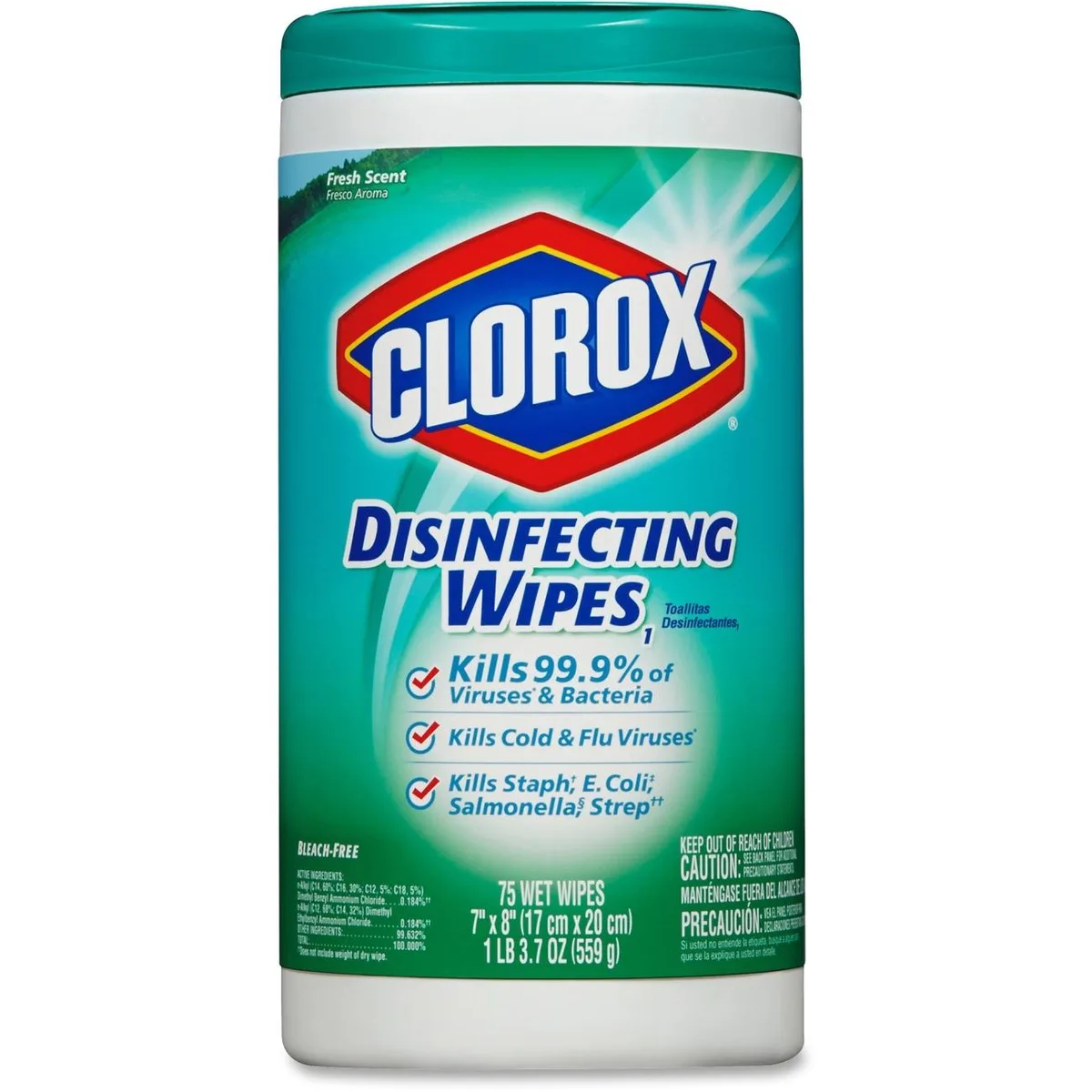 Clorox Clorox 01656 Bleach-Free Disinfecting Wipes 75 Count 6 Carton — product photo