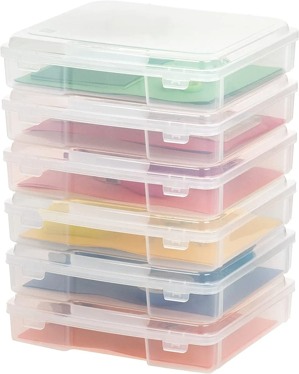 IRIS USA, INC. IRIS USA, INC. Portable Board Game Organizer 6-Pack Clear 12.25"L x 13.04"W x 3.15"H — product photo