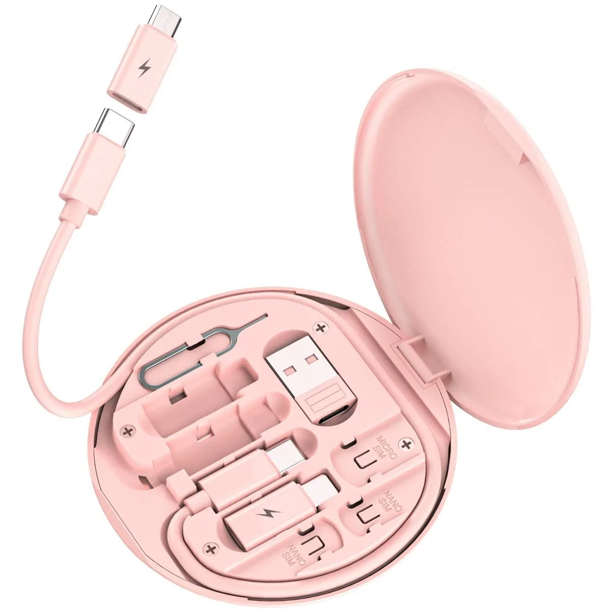 Razer CAB-001 USB-C adapter kit pink 12 in 60W 480Mbps 3.2 x .4 in — product photo