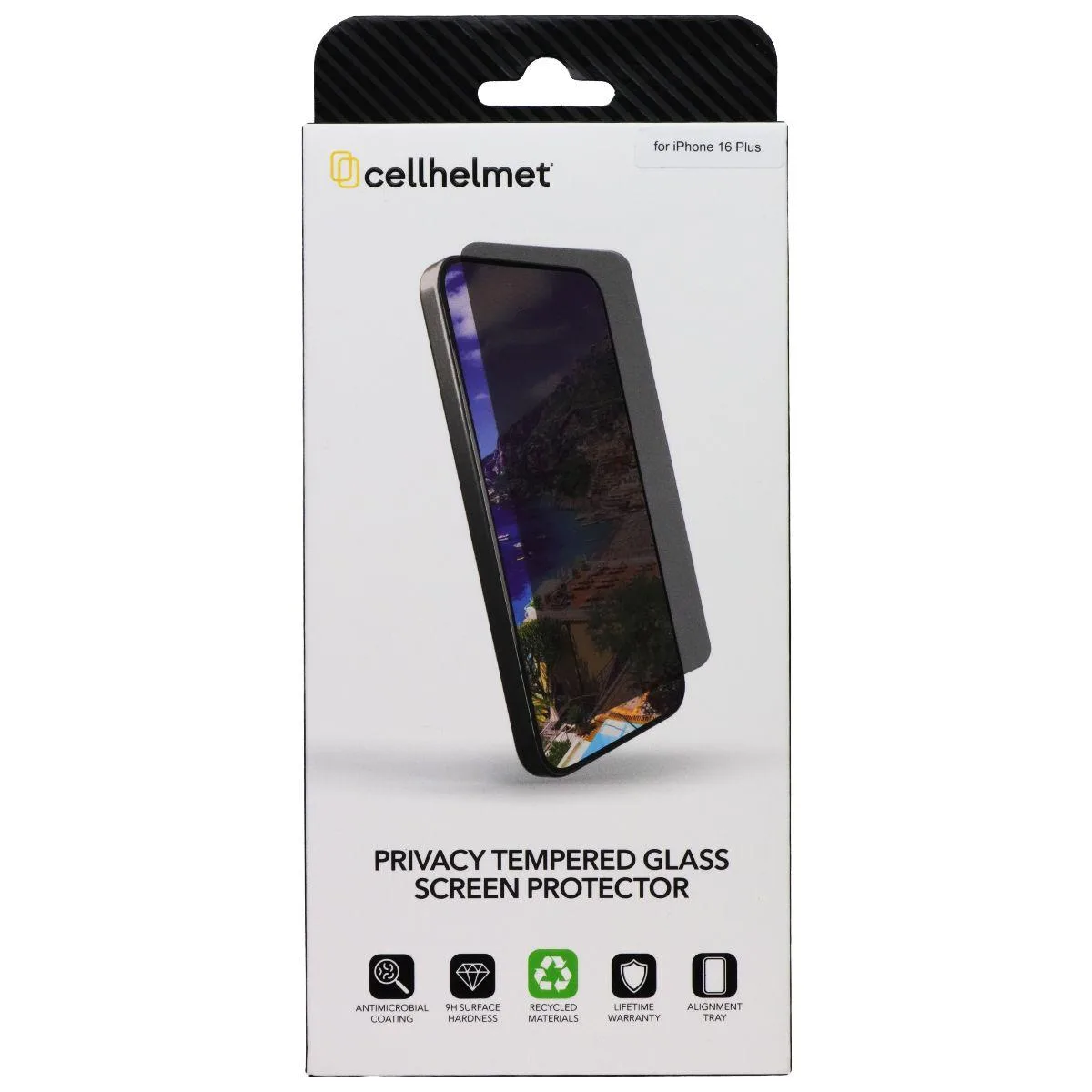 CellHelmet CellHelmet Tempered Glass Screen Protector iPhone 16 Plus Privacy — product photo
